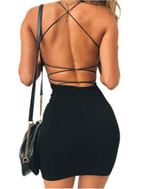 Natalia Criss Cross Back Mini Dress