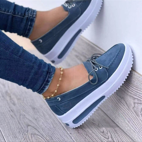 Lace-up Wedge Flats Shoes