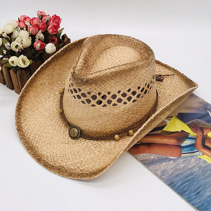 Graffiti-Print Straw Cowboy Hat