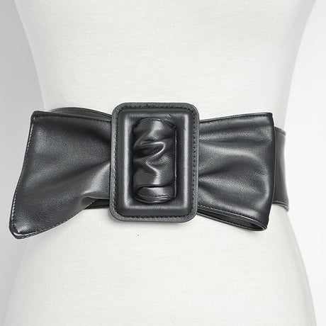 Luxury Sheepskin Wide Statement Belt