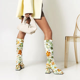 Glamourous High Heel Square Toe Knight Boots