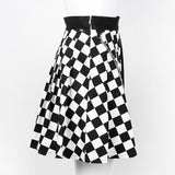 Pleated Lattice Chain Skirt