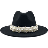 Pearl Studded Felt Hat