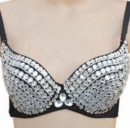 Dazzling Diamante Punk Bra