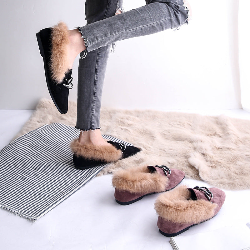 Fuzzy Bunny Flats Shoes