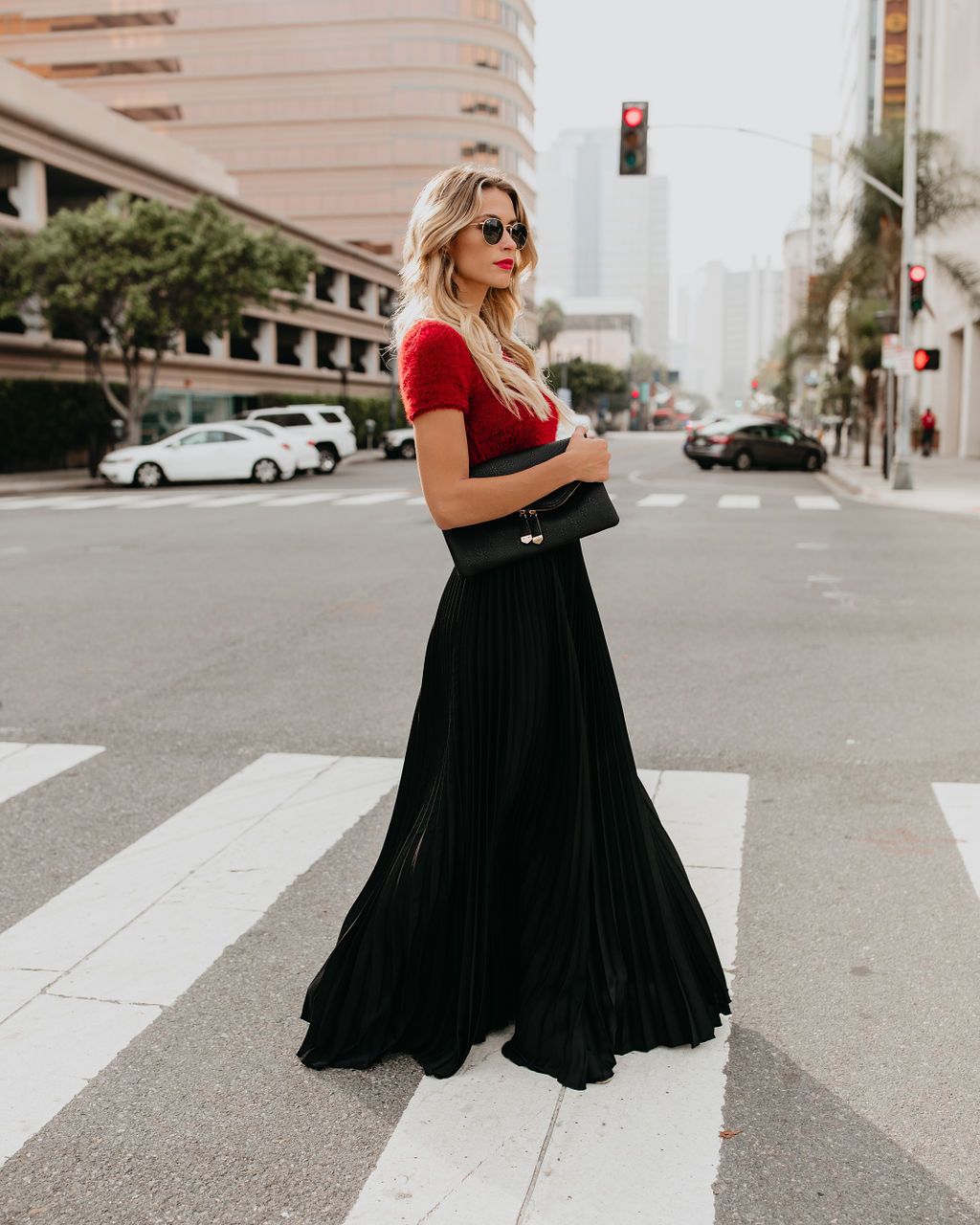 Pleated Elegance Maxi Skirt