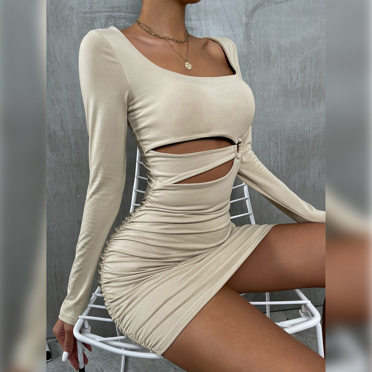 Alya Long Sleeved Mini Dress