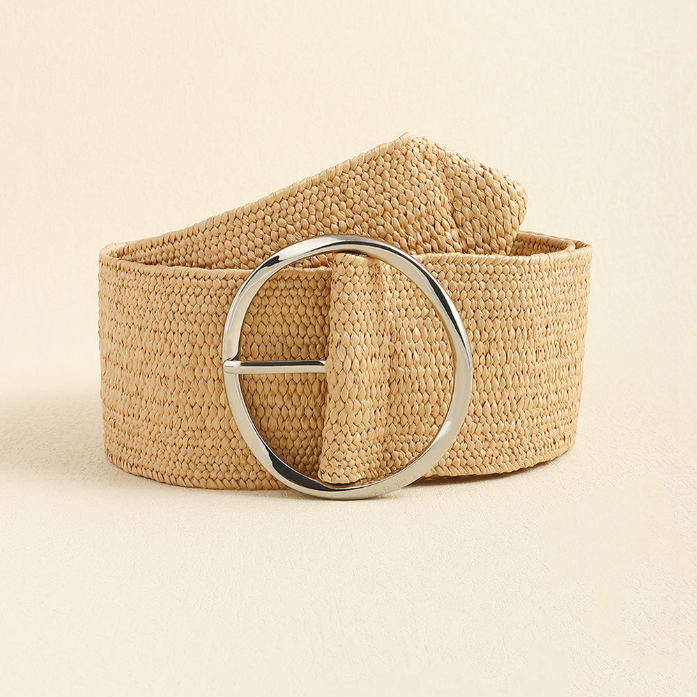 Beachy Grass Woven All-Match Waist Belt