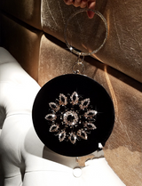 Velvet Diamond Ring Evening Clutch Bag