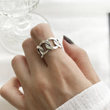 Silver Chained Ring