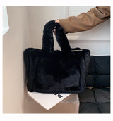 Plush Chain Handbag - Winter Chic Bag