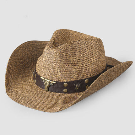 Sunflower Label Paper Straw Folding Cowboy Hat