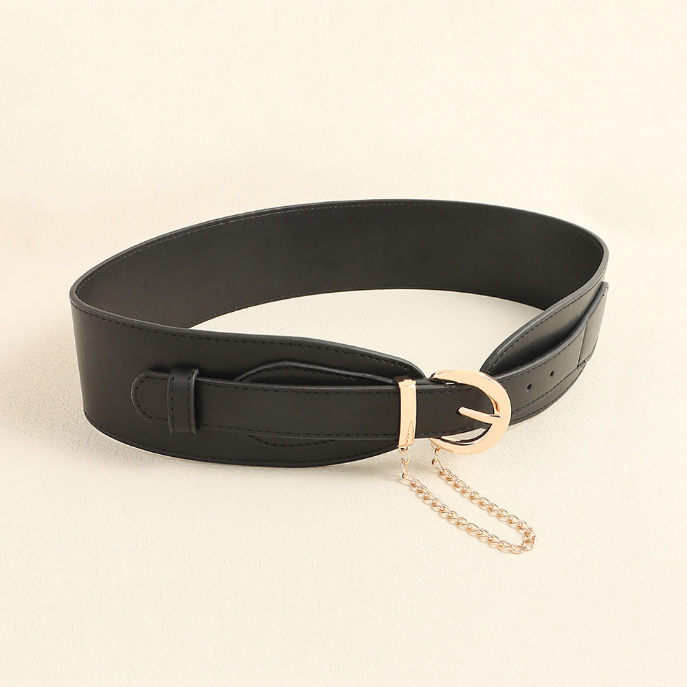 Sleek Metal Chain Waist Belt