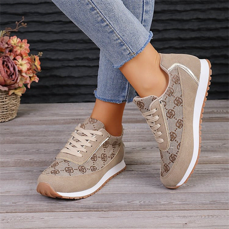 Floral Bliss Lace-up Sneakers