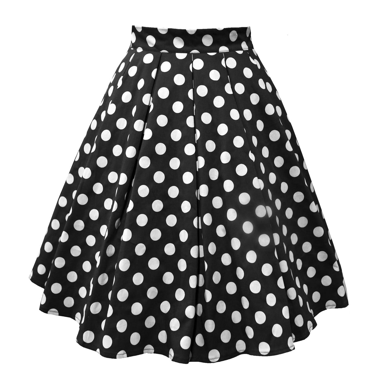 Polka Dot Pleated Skirt