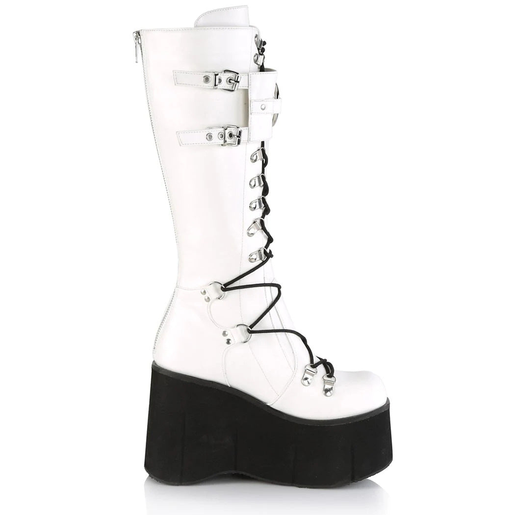 Gothic Glam Wedge Heel Halloween Plus Size Boots