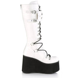 Gothic Glam Wedge Heel Halloween Plus Size Boots