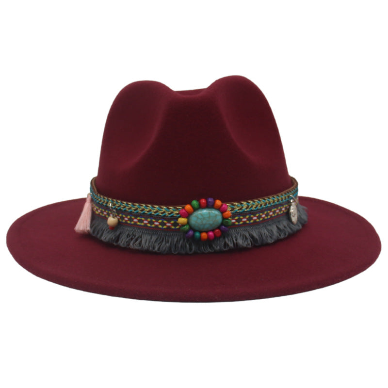 Gemstone Embellished Ethnic Cowboy Hat