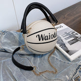 Round Basketball Handbag Crossbody Bag