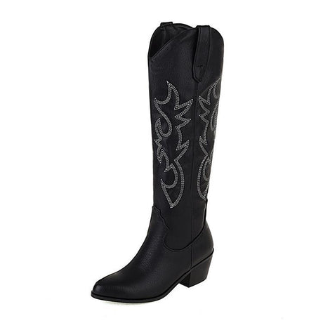 Seductive V-Cut Western Charm Boots