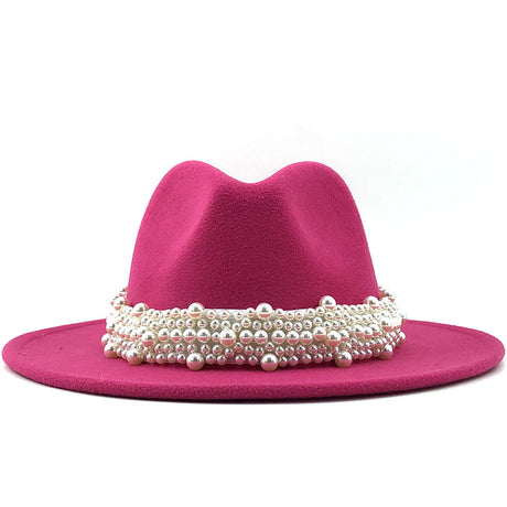 Pearl Studded Felt Hat