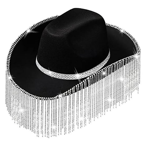 Melanie Rhinestone Tassel Cowboy Hat