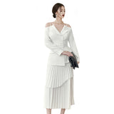 Whimsy Pleated Mid-length Skirt Set