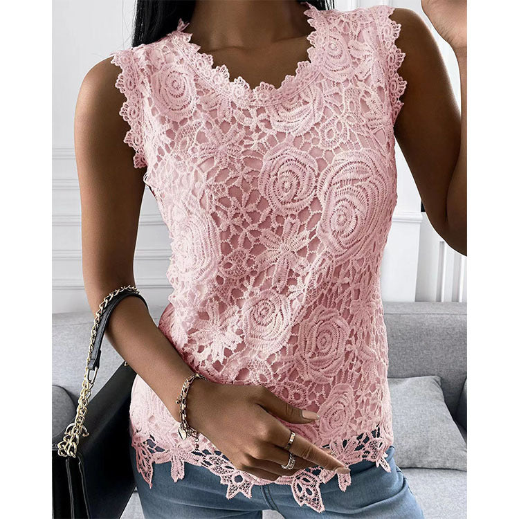 Aveline Floral Embroidered Sleeveless Top