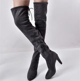 Seductive Suede Fleece-lined High Heel Boots