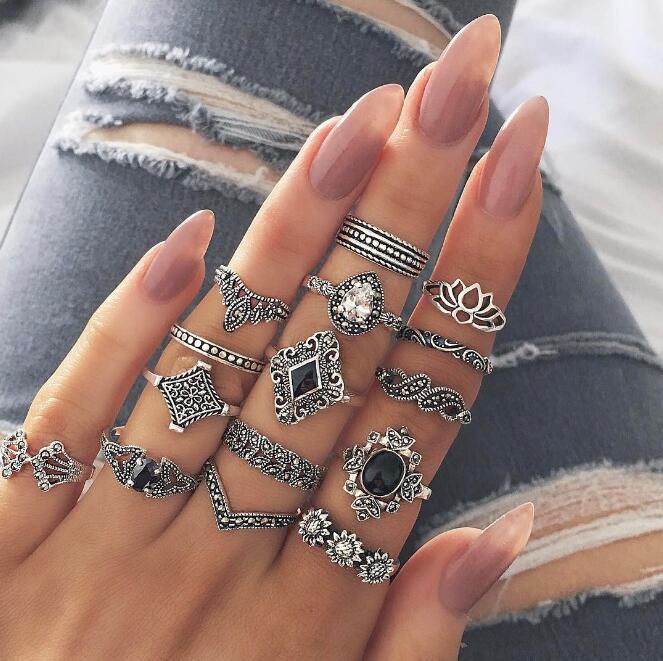 Lotus Leaves Lola Ring Set