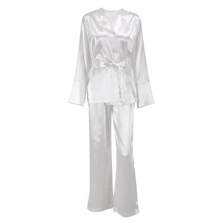 Silk Cardigan Strap Pajama Set