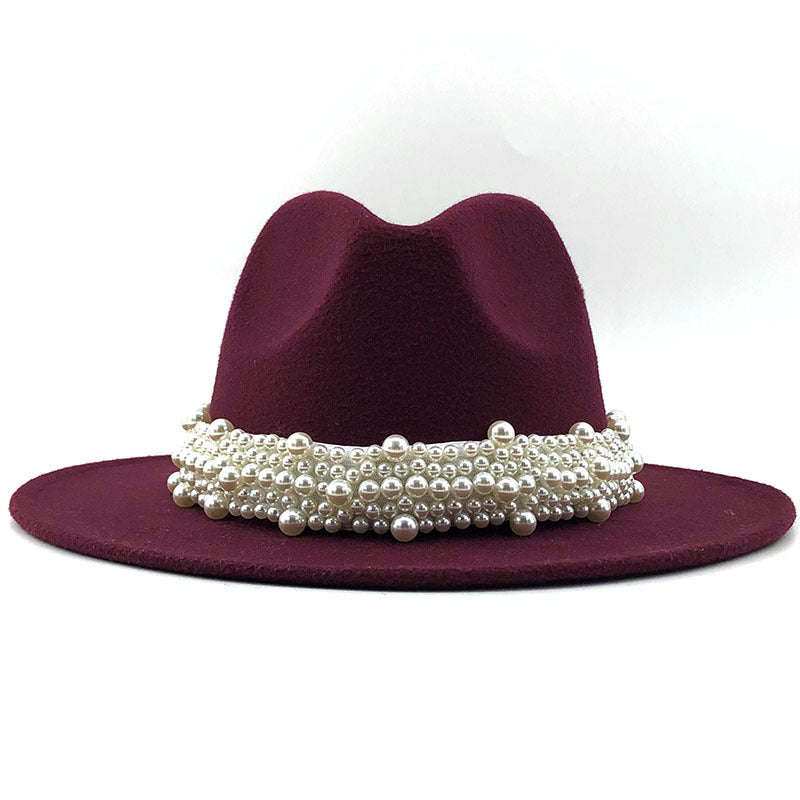 Pearl Studded Felt Hat