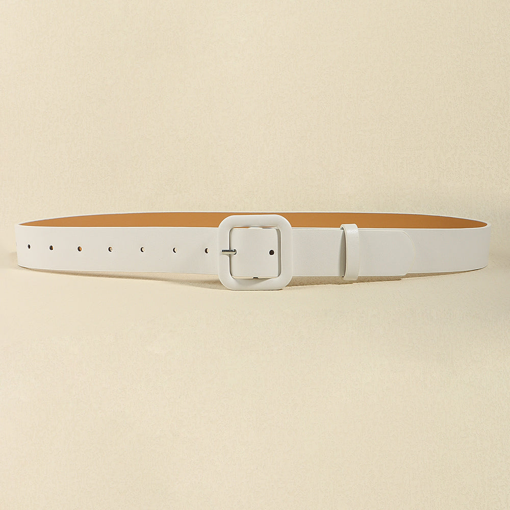 Square Buckle Wide Belt