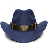 Winter Wool Crepe Weave Cowboy Hat