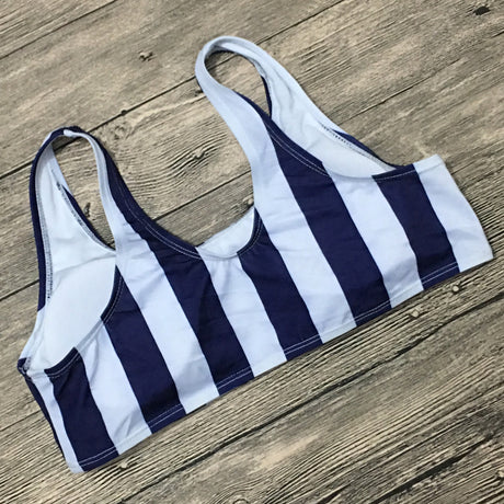 Striped Split Back Bikini