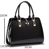 Luxury Crocodile Pattern Women's Messenger Tote Bag