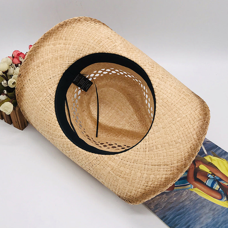 Graffiti-Print Straw Cowboy Hat