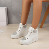 Rhinestone Sparkle Lace-up Sneakers Shoes