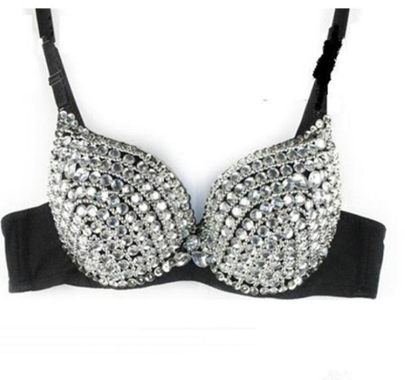 Dazzling Diamante Punk Bra