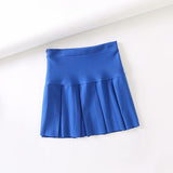 Elastic Pleated Knit High Waist Skirt