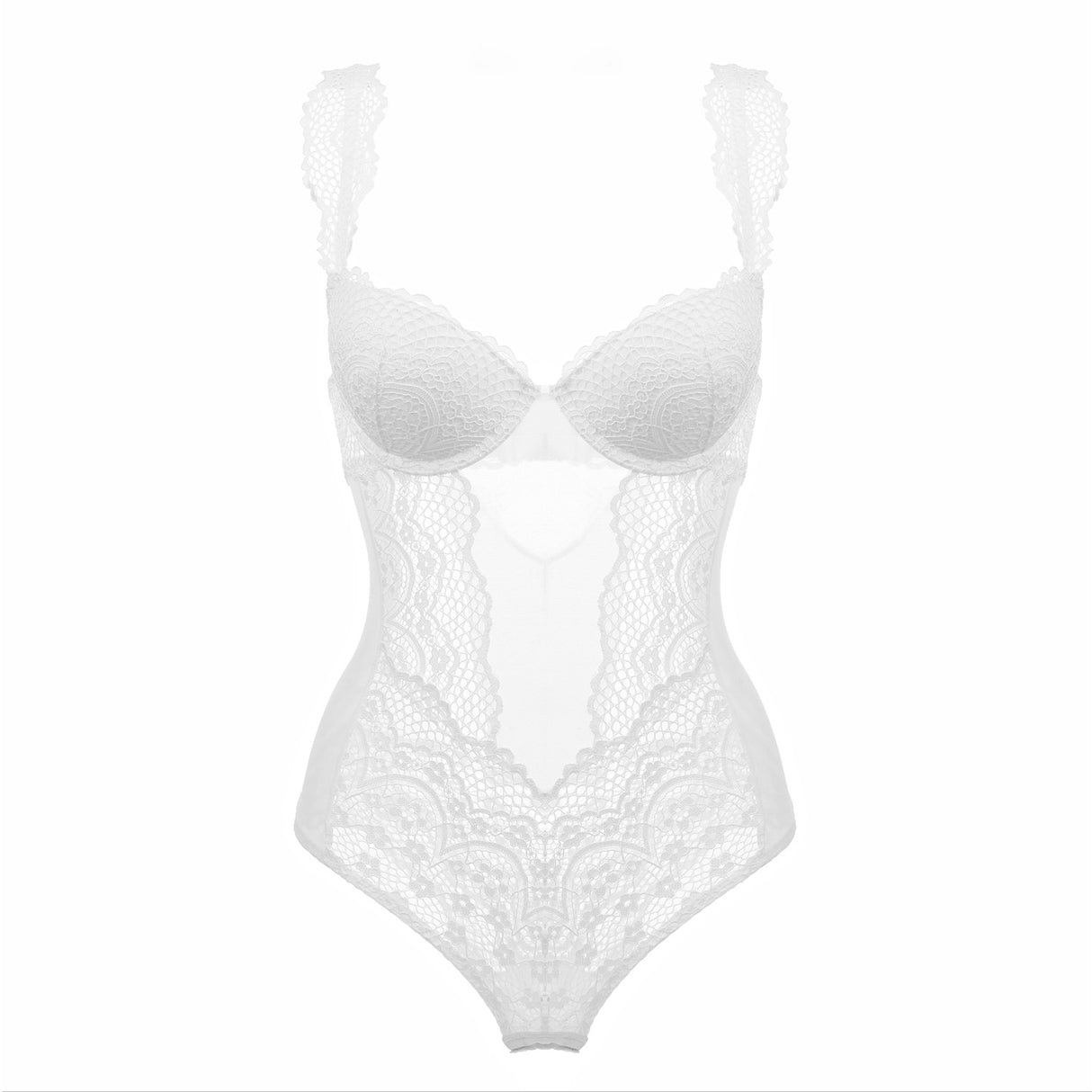 Lace Translucent Sensation Bodysuit Lingerie