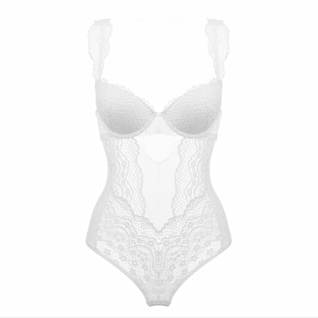 Lace Translucent Sensation Bodysuit Lingerie