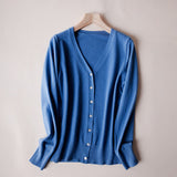 Sweetheart V-Neck Wool Blend Cardigan