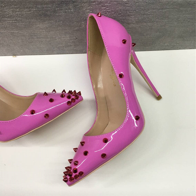 Riveted Pink High Heels