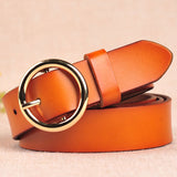 The Timeless Round Buckle Leather Belt