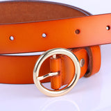 The Timeless Round Buckle Leather Belt