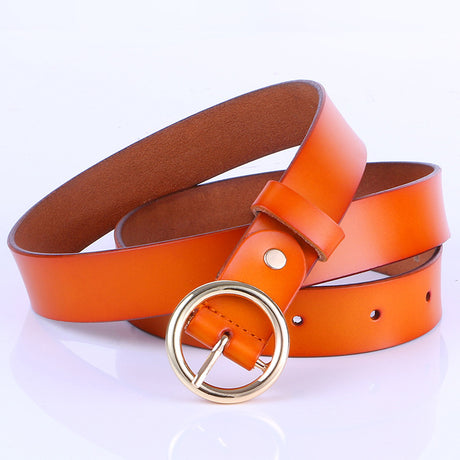 The Timeless Round Buckle Leather Belt