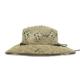 Hand Knitted Straw Western Cowboy Hat