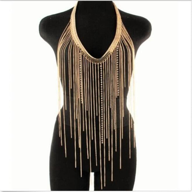 Tassel Temptation Double Necklace Body Jewelry