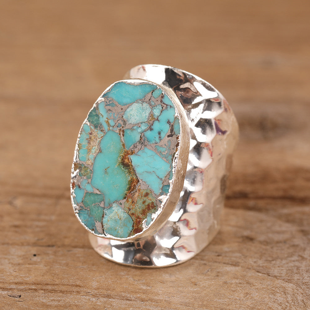 Natural Turquoise Stone Ring